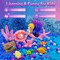 Mermaid Terrarium Kids' Summer Art & Craft Kits - LED Night Light Up & Remote Mermaid Birthday Gifts Toys for Girls Age 5 6 7 8 9 10 11 12 Year Old